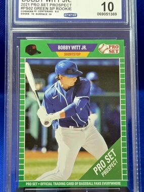 Prospect Green Border Baseball Trading Card - Bobby Witt Jr.